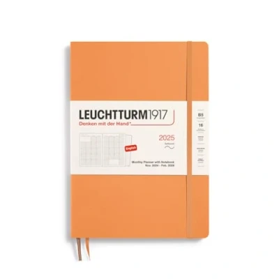 Abbildung von LEUCHTTURM1917 370709 Monatsplaner &amp; Notizbuch 2025, Composition B5 Softcover 16 Monate, liniert Apricot, Englisch