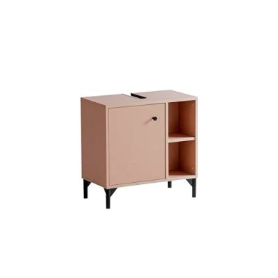 Abbildung von Schildmeyer Waschbeckenunterschrank »Smash«, Breite 60 cm (1 St) Apricot Dekor, mit Metallbeschlägen