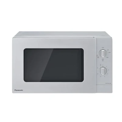 Abbildung von Panasonic NN GM23QMEPG 20L Grill Mikrowelle mit Drehteller und Grillrost, 800 W, 1000 W Grill, Auftau Funktion, einfache Bedienung durch Drehregler, Quick 30, Timer, Silber