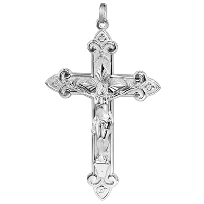 Abbildung von trendor Kreuz Anhänger für Männer 925 Silber 42 mm Herren, aus Silber, Herrenschmuck zeitlose Geschenkidee 08749