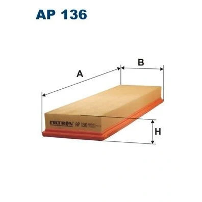 Abbildung von FILTRON AP 136 Luftfilter 46 130 443 Filtereinsatz RENAULT: SAFRANE 2