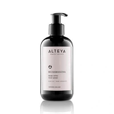 Abbildung von Alteya Bio Gesichts Waschlotion Rose 250ml USDA Organic zertifiziert Biologisch abbaubar Rein Natürlich Vegan Gesichtsreiniger und Make Up Entferner auf der Basis von ätherischem Damaszener Rosenöl