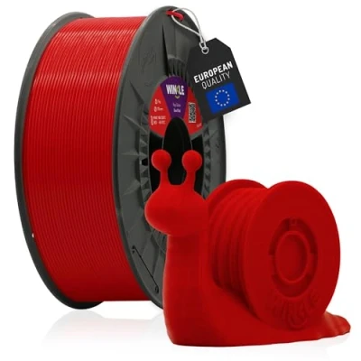 Abbildung von WINKLE PLA HD Filament, Rot, 3D Drucker 2,85 mm, 1 kg, rotes PLA, kompatibel mit allen Druckern, Maßgenauigkeit, Spule kg
