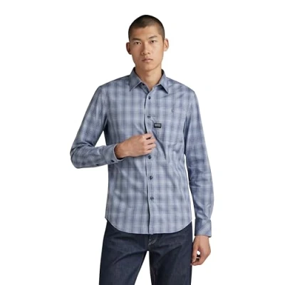Abbildung von G Star Bristum Hemd, Herren, Größe: Medium, Vintage indigo liam check