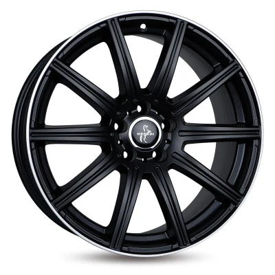 Abbildung von KESKIN 5 loch 19Zoll 112mm Alufelge KT16 Dynamic mattschwarz Horn Edelstahl KT168519511230MBLP Felge