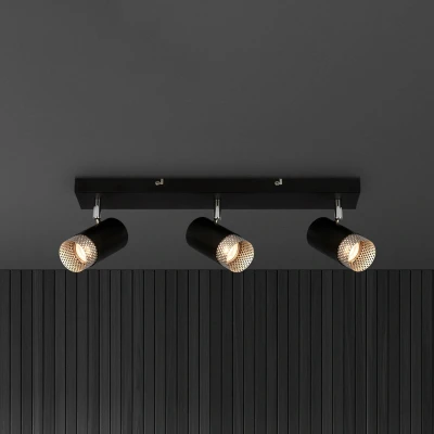Abbildung von BRILONER Deckenlampe, Deckenleuchte, Lampe, Lampenschirm Gitter, Schwenkbar, Wohnzimmerlampe, Schlafzimmerlampe, Küchenlampe, Schwarz Chrom Matt