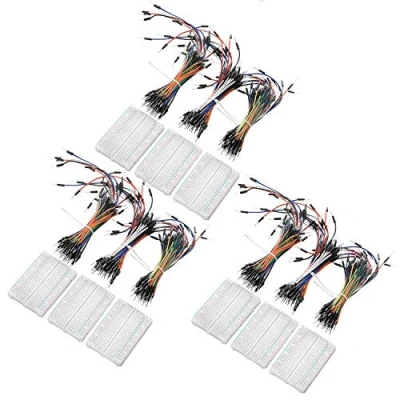 Abbildung von AZDelivery 3 x Breadboard Kit 65Stk. Jumper Wire Kabel M2M und Mini 400 Pins kompatibel mit Arduino Raspberry Pi