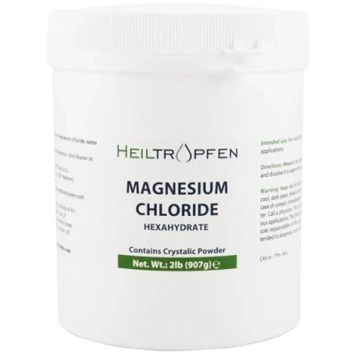 Abbildung von 2 lbs / 907 g Magnesiumchlorid Pulver Hexahydrat Kristallpulver Inhaltsstoff in pharmazeutischer Qualität Heiltropfen®