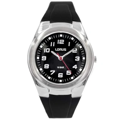 Abbildung von Lorus Unisex Analog Quarz Uhr mit Silikon Armband RRX75GX9, Schwarz