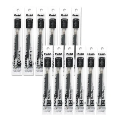 Abbildung von Pentel LR10 A Nachfüllmine für EnerGel Stifte, Strichstärke 1,0 mm, 12 Stück, schwarz