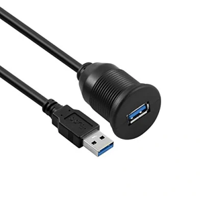 Abbildung von baolongking Panel Flush Mount Cable 1 Meter 3.3&#039; USB 3.0 Verlängerungskabel für Auto, Boot, Motorrad