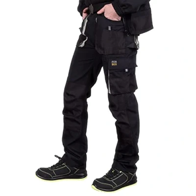 Abbildung von REIS Men&#039;s FORECO T_BJS Work Utility Pants, Schwarz Hellgrau, 52
