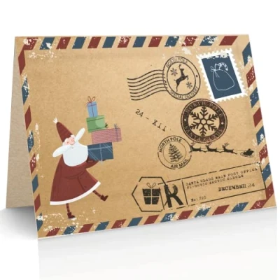 Abbildung von Pusteblume Grusskarten 15 x Weihnachtskarten mit Umschlag Frohe Weihnachten Karten (15 Stück)