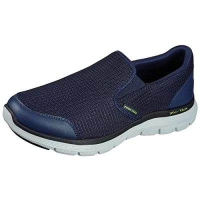 Abbildung von Skechers Herren Flex Advantage 4.0 Tuscan Sneaker, Navy Mesh Pu Lime Trim, 45 EU