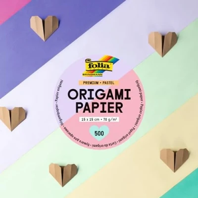 Abbildung von folia 89965 Premium Faltblätter 70g/m², PASTELL, 15 x cm, 500 Blatt in 10 verschiedenen Farben, zum Basteln, Verzieren und Dekorieren
