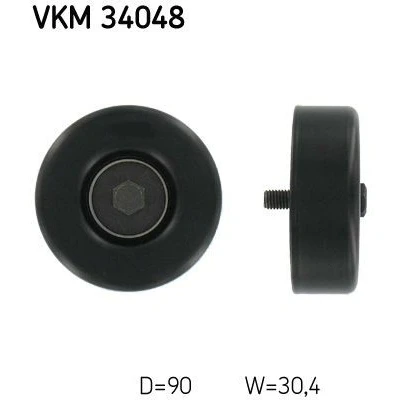 Abbildung von SKF VKM 34048 Umlenkrolle mit Befestigungsmaterial