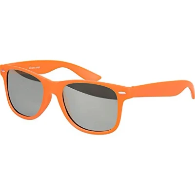 Abbildung von Balinco Sonnenbrille UV400 CAT 3 CE Rubber mit Federscharnier für Damen &amp; Herren (orange silber verspiegelt)