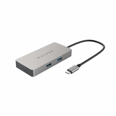 Abbildung von Hyper HyperDrive 5 in 1 USB C Hub grau (Works with Chromebook) HDMB2