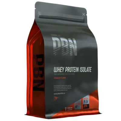 Abbildung von Premium Body Nutrition Whey ISOLAT Pulver, 1 kg, Erdbeere 33 Portionen