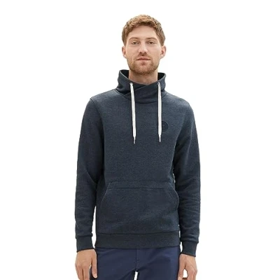 Abbildung von TOM Tailor Snood MIT Logoprint Sweatshirt, Herren, Größe: Large, Sky captain blue white melange