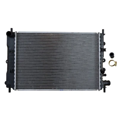 Abbildung von NRF EASY FIT 514436 Kühler, Motorkühlung Aluminium 524 356 34 mit Anbauteilen Kühlrippen gelötet FORD: Escort 6 Kombi