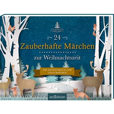 Abbildung von 24 Zauberhafte Märchen zur Weihnachtszeit: Ein Adventsbuch zum Aufschneiden Adventskalender für Erwachsene mit Aufschneideseiten