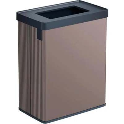 Abbildung von Curver Keter Verto Recycle 54L Mülleimer für Küche, zwei Fächer, einfache Sortierung, offen, schlankes Design, rosa, 26,5 x 43,5 54,7 cm