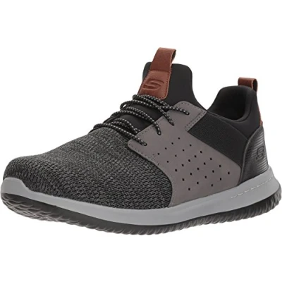 Abbildung von Skechers Delson Sportlicher Schnürer, Herren, Größe: 45.5, Black/grey Schuhe