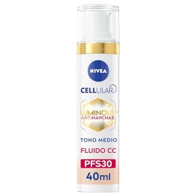 Abbildung von NIVEA Luminous 630 Anti Flecken Fluid CC SPF30 3 EN 1 (1 x 40 ml), Cream mit dreifacher Wirkung, getönter Gesichts Sonnenschutz, mittlere Tönung