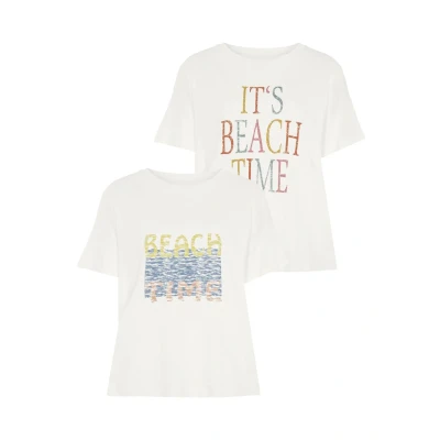 Abbildung von Beach TIME PACK Tshirt print, Damen, Größe: 40/42, Creme bedruckt