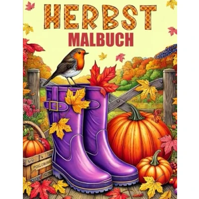 Abbildung von Herbst Malbuch: Großdruck Herbstmalbuch für Erwachsene und Senioren