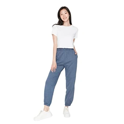 Abbildung von Trendyol Damen Herren Loungewear Mittlerer Bund Jogginghose Sweatpants, Indigoblau, S EU