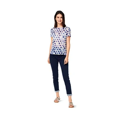 Abbildung von Burda Style Schnittmuster zum selber nähen 6525 Top und Bluse mit Teilungsnähten Damen, Gr. 34 46 Nählevel: leicht