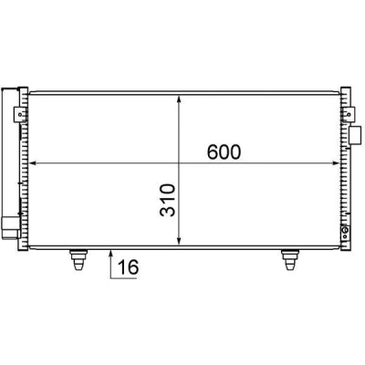 Abbildung von MAHLE ORIGINAL AC 718 000S Klimakondensator mit Trockner 660 SUBARU: Impreza III Hatchback, Forester IV,