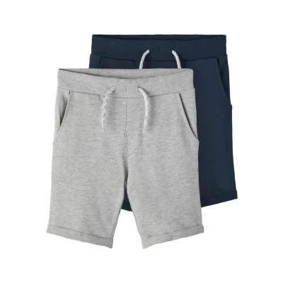 Abbildung von Name it Nkmvermo 2 PACK Jogginghose für Kinder, Größe: 92, Grey melange