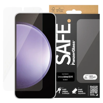 Abbildung von Samsung Galaxy S23 FE Panzerglas PanzerGlass SAFE Ultra Wide Fit Screenprotector Displayschutz für das