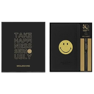 Abbildung von Moleskine Positivity in Motion, Sammlerbox Set mit Undatiertem Tagebuch, Limitierte Edition, Notizbuch Hardcover und Kaweco Nachfüllbarer 0,7 mm Tintenroller Schwarzer Tinte
