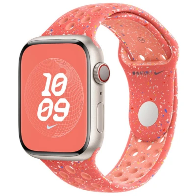 Abbildung von Apple Watch Armband Original Silikon und TPU (weich) Rosa Geeignet für Series 1 9 / SE Ultra (2)