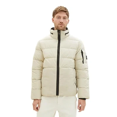 Abbildung von TOM Tailor Stepp Winterjacke, Herren, Größe: Large, Beige alfalfa