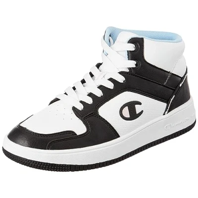 Abbildung von Champion Damen Rebound 2.0 Mid W Sneakers, Weiß Schwarz Hellblau Rosa Ww018, 39 EU