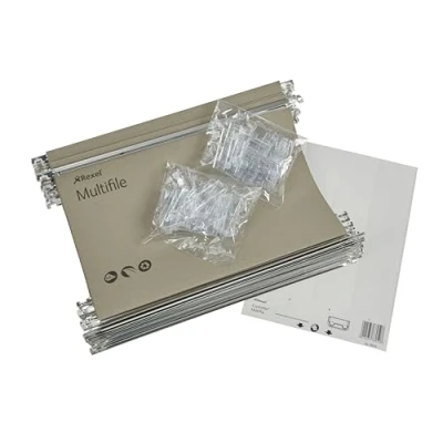 Abbildung von MultiFile Hängemappe (stark Manila mit Reitern und Einschüben, Folio Format) 50 Stück grün