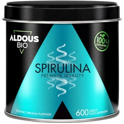Abbildung von 600 Bio Spirulina Tabletten Maximale Dosis 3000mg Algen 100% natürlich sättigend DETOX Vegan Protein Antioxidans Energie Booster Plastikfrei
