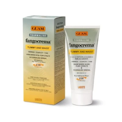 Abbildung von Guam, Fangocrema FIR Bauch und Taille, um Lokale Fettpolster zu Reduzieren, mit Tourmalinee für die Vorteile der Fernen Infrarotstrahlen, Made in Italy, 150 ml Packung