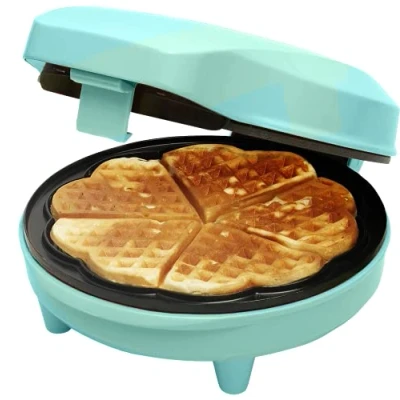 Abbildung von Bestron Waffeleisen für klassische Herzwaffeln, Herzwaffeleisen mit Antihaftberschichtung &amp; Backampel, Waffelmaker aus der Sweet Dreams Kollektion, 700 Watt, Farbe: Orange
