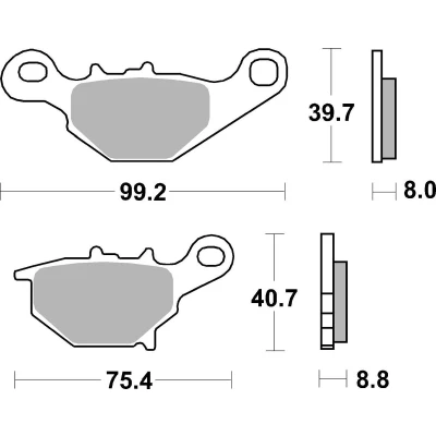 Abbildung von TRW Sinter Offroad MCB772SI Bremsbelagsatz