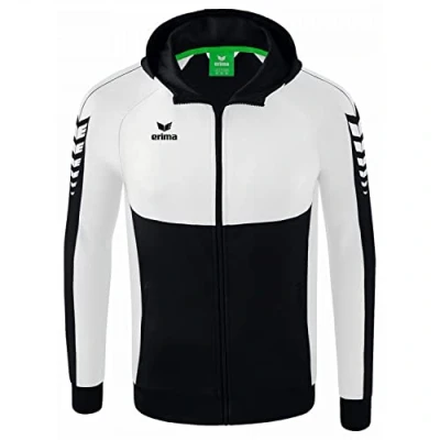 Abbildung von Erima Kinder Six Wings Trainingsjacke mit Kapuze, schwarz, 152