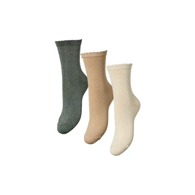 Abbildung von PIECES Pcsebby Glitter Long 3 Pack Socks Noos