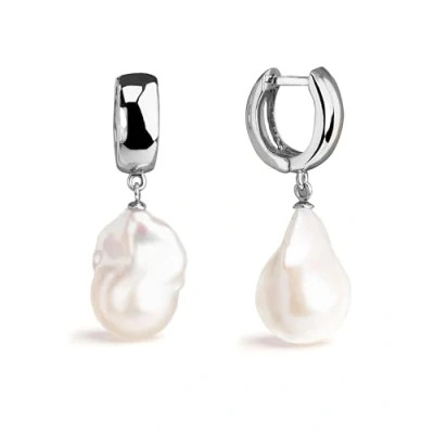Abbildung von Damen Ohrringe Süßwasser Zuchtperlen XL Barockform 13 20 mm SECRET &amp; YOU 925 Sterling Silber Ohrringe.
