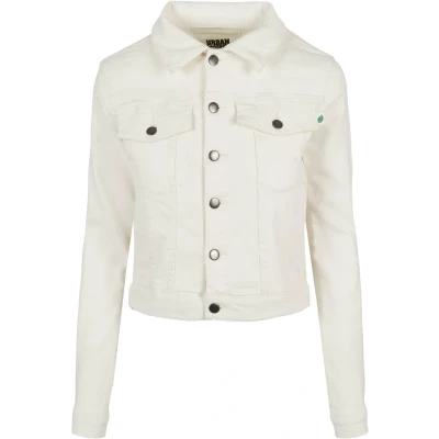 Abbildung von Urban Classics Ladies Organic Denim Jacket Jeansjacke, Damen, Größe: XS, Offwhite raw