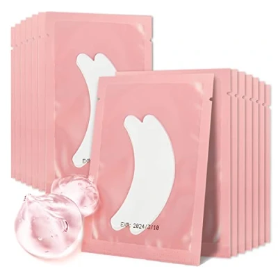 Abbildung von Lunamoon Augenpads für Wimpernverlängerung Wimpern Pads Hydrogel Eye Patches Pad Wimpernlifting Färben Gel Patch for Eyelash Extensions 50Paar (Butterfly Pink)